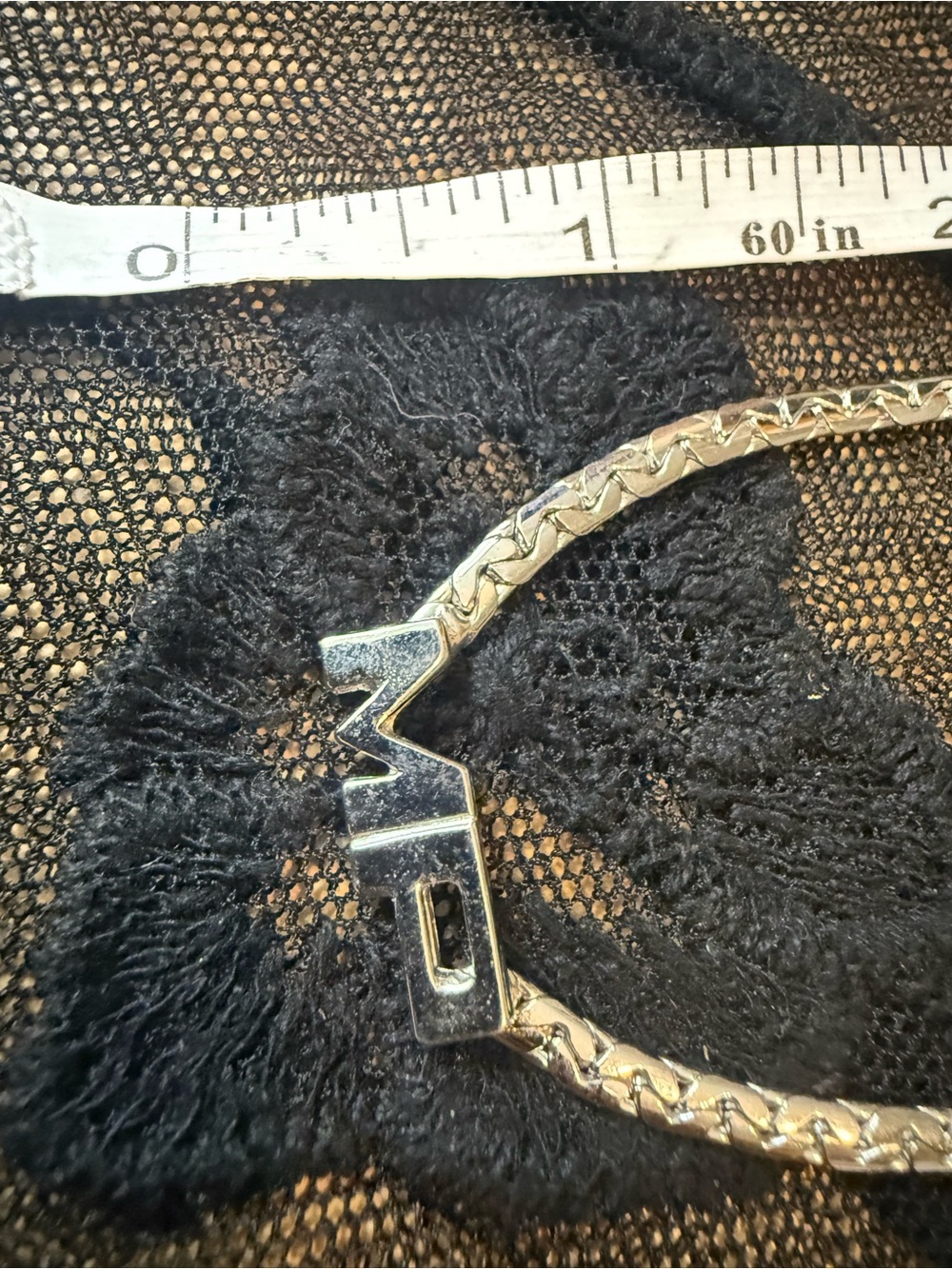 Silver-Tone MP Initial Chain Necklace